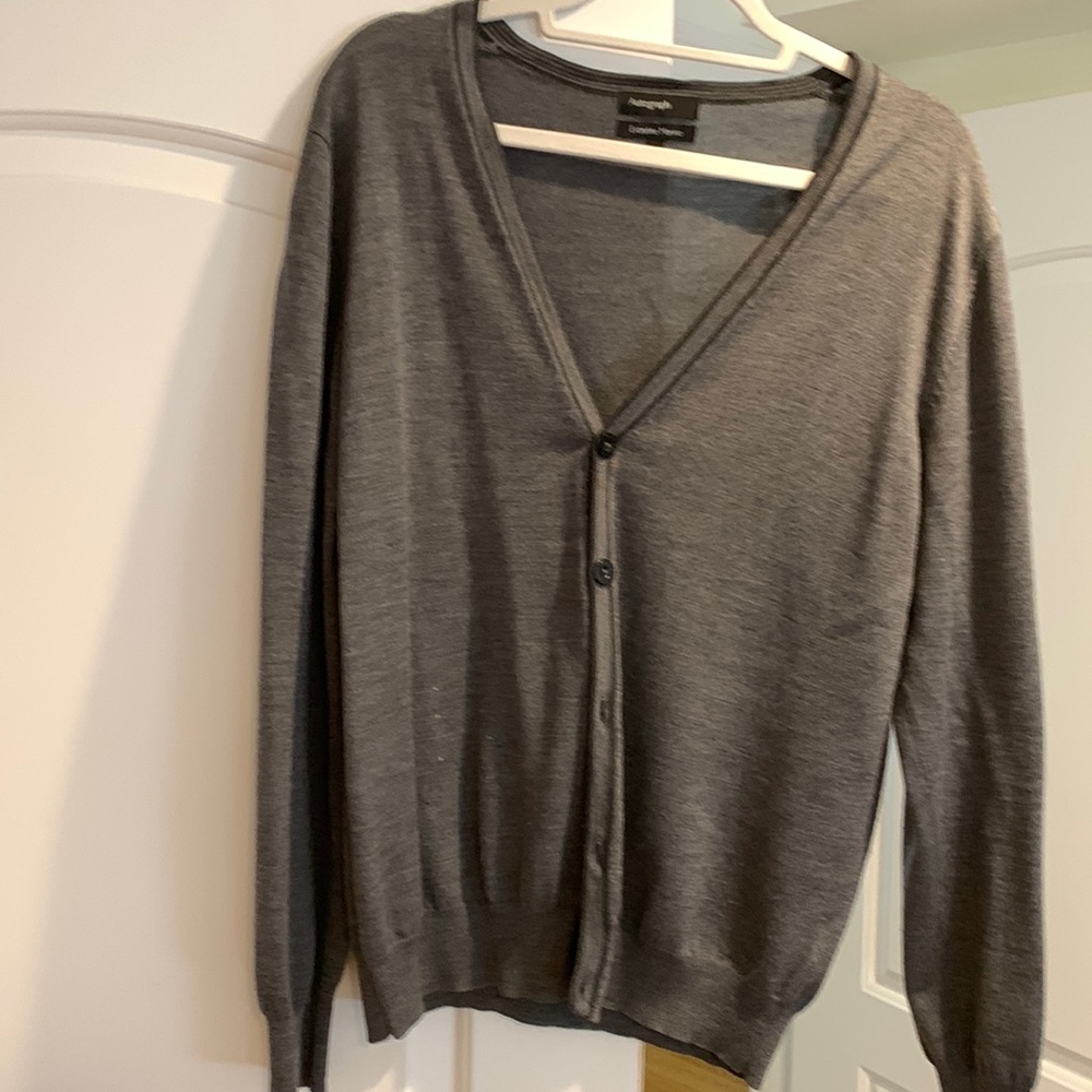Autograph extrafine merino button down men’s cardigan